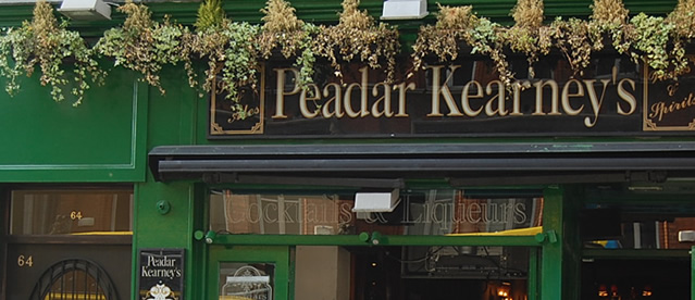 Peadar Kearney's great sports bar Dublin Dame st