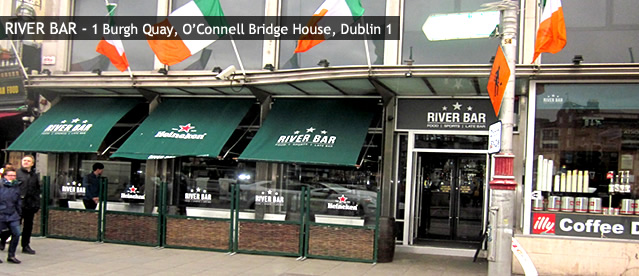 River Bar sports bars in Dublin 1 City Centre 1 Burgh Quay, O'Connell Bridge House